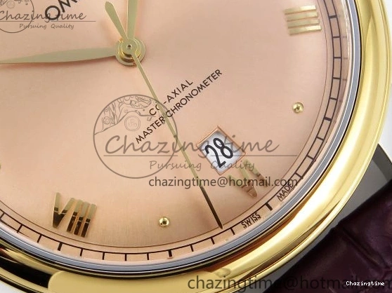 0415 De Ville Date YG MKF 1:1 Best Edition Brown Dial Roman Marker on Brown Leather Strap A OdorResistant 7751